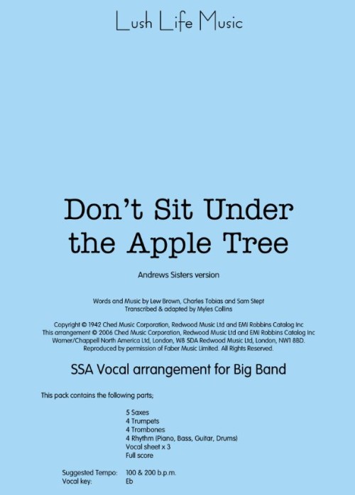 DON'T SIT UNDER THE APPLE TREE (Andrews Sisters)